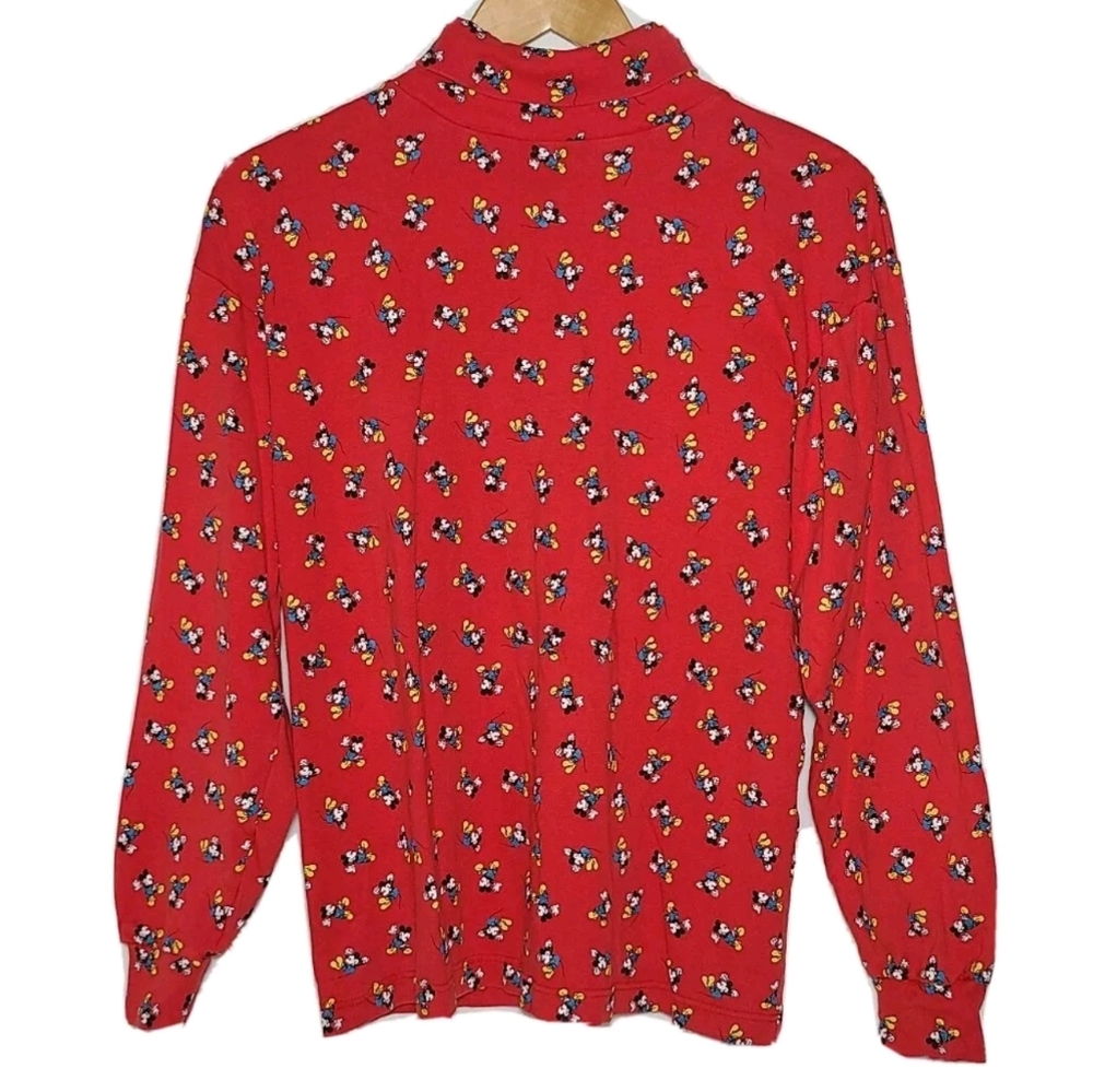 VTG ❤ Mickey Co. Polka Dot Mickey Mouse Print Top